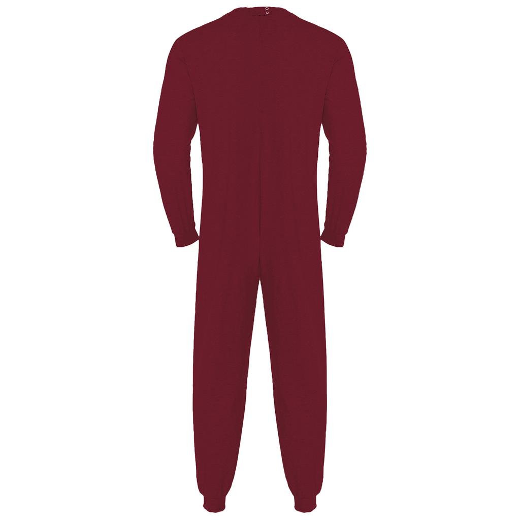Unisex Anti-Strip Adaptiver Overall Rundhalsausschnitt Langarm Reißverschluss hinten Lange Hose Einteiler Strampler