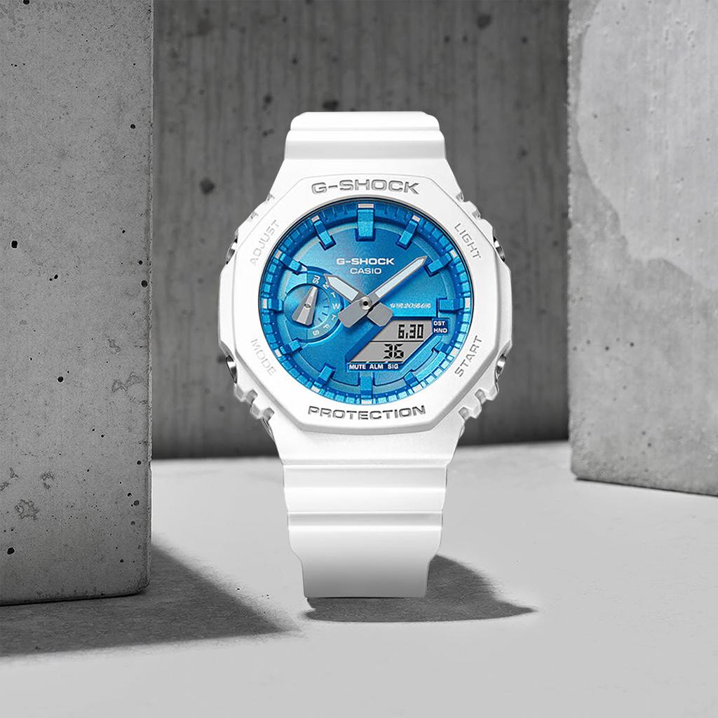 Casio Unisex Liquid Crystal/Analog Dual Display Series Blue Watch GMA-S2100WS-7APRGA-2100WS-7APR