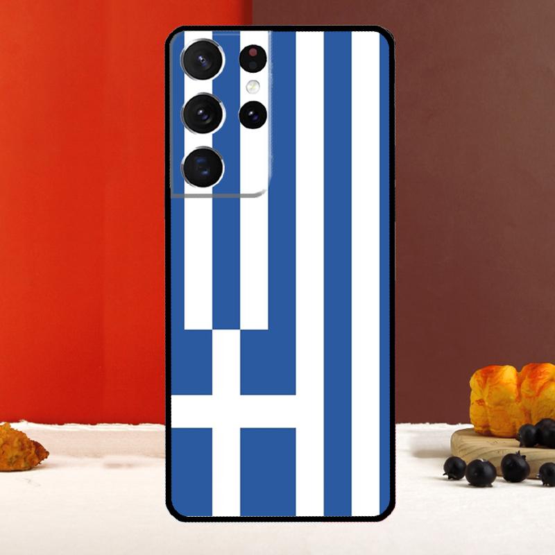 Greece Greek Flag Cover For Samsung Galaxy S23 S22 S21 Ultra Plus S20 FE Note 10 S9 S10 Plus Note 20 Ultra Case