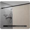 Premium Folding Waterproof Shower Curtain with Mildew Protection, Retractable Rod, No-Drill Installation for Bathroom and Toilet Partitions.