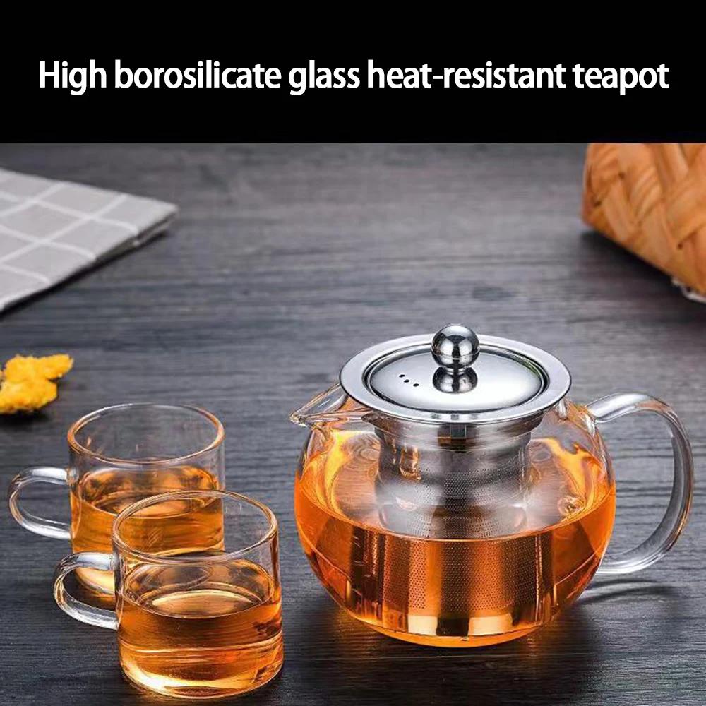 High Quality Heat Resistant Glass Tea Pot Pu Erh Teapot for Tea Set Infuser Teapot With Strainer Gaiwan Kettle Pots Teapots