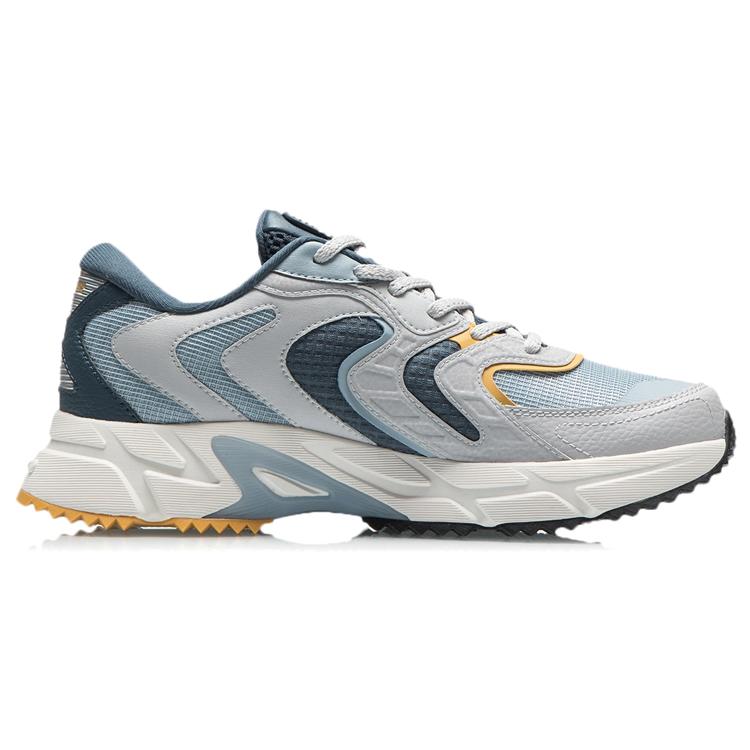 New LiNing Shock Absorbing, Non Slip, Wear Resistant, Breathable And Lightweight Low Top Running Shoes Men's Blue Gray ARLR013-3