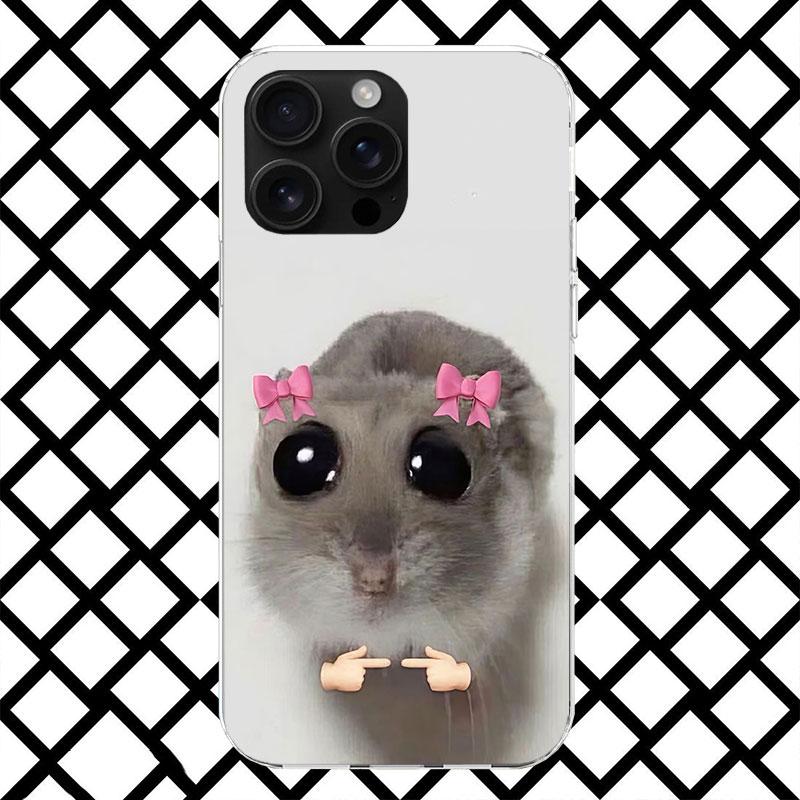 

Смешной грустный хомяк Мем Чехол для телефона для iPhone 17 Air 16 16E 15 14 Plus 13 Mini 12 11 Pro Max 7 8 + SE 2020 Мягкий чехол Fundas 11 P iPhone 11