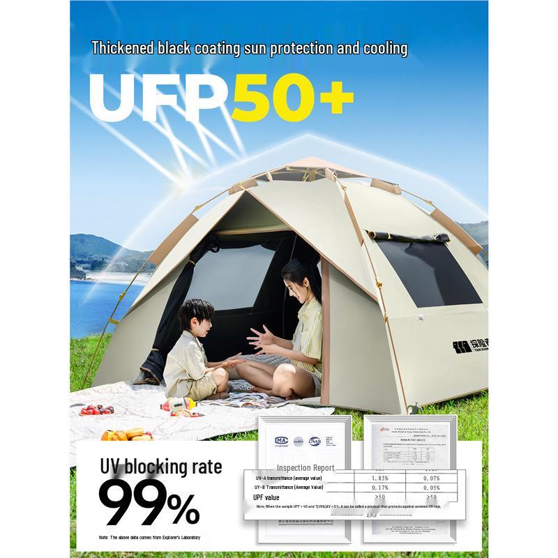 Outdoor Explorer Blackout Tent: Portable, Convenient, Automatic Folding for Camping, Beach, Indoor.