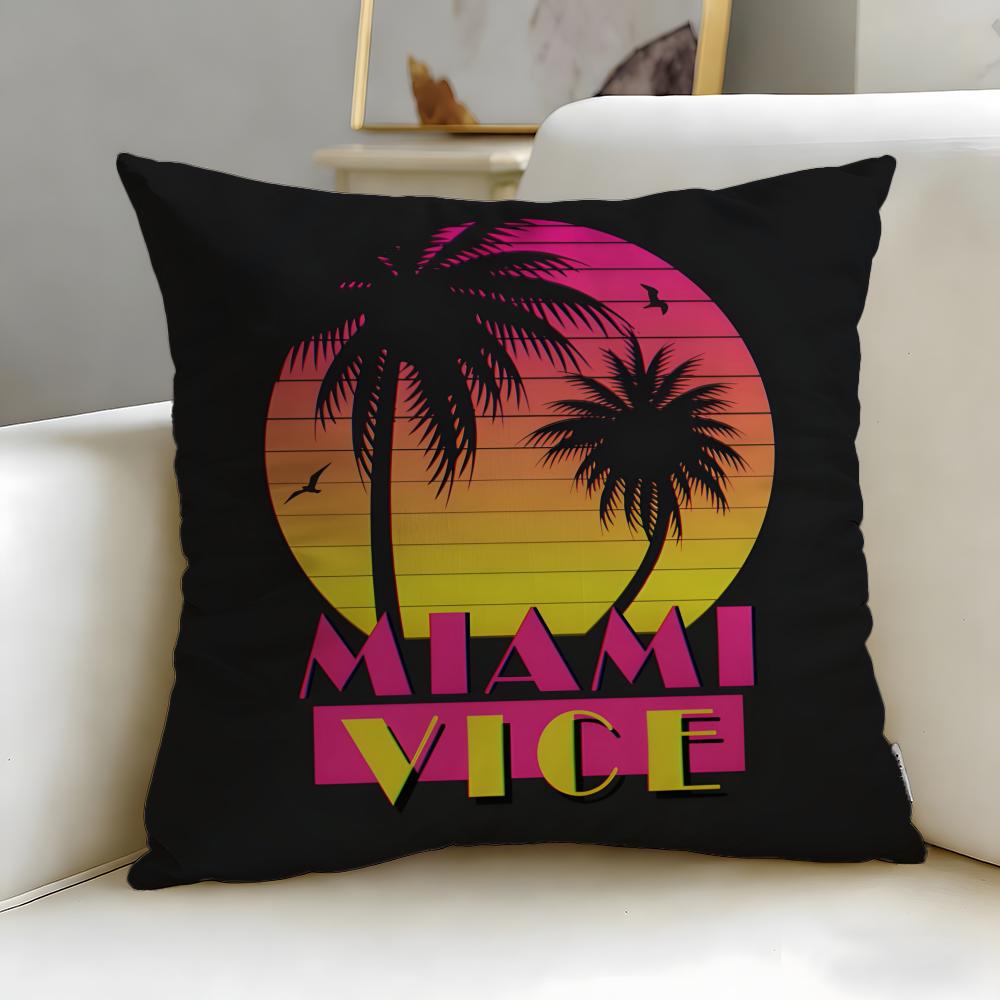 Klassische Film Miami Vice Kissenbezug Weich Leicht zu Waschen Kissenhülle Vielseitig für Sofa Bett Reise und Büro