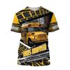Summer top short sleeved round neck men's T-shirt truck pattern 3D printing fashionable casual plus size T-shirt street