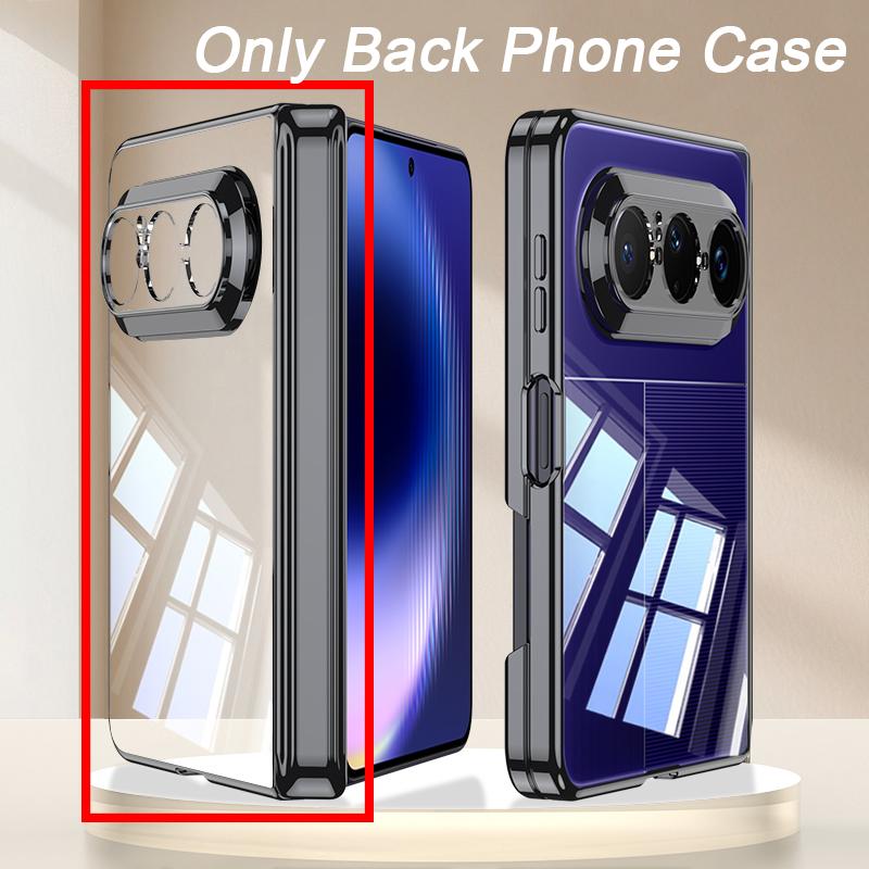 For Huawei Pura X Max Case Luxury Plating Clear Soft Magnetic Phone Hinge Protective Plastic Cover For Huawei Pura X Max Case