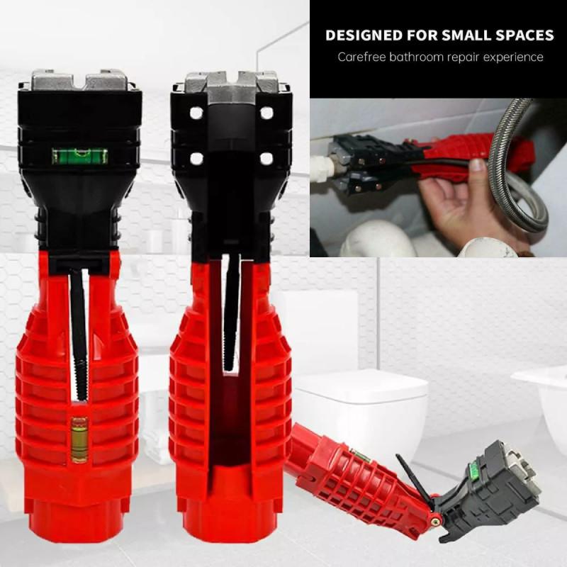 Multifunktionales 18-in-1 Spülbecken-Schlüsselwerkzeug für Wasserhahn, Heizung und Badezimmerinstallation