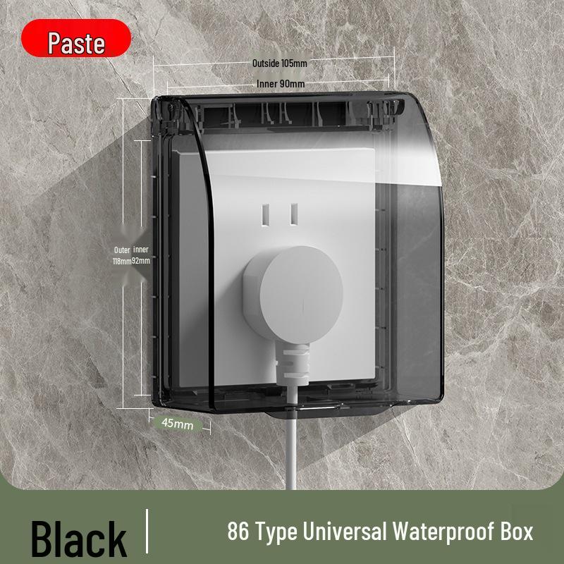 Waterproof Cover for Bull 86 Type Socket - Splash-proof Bathroom Adhesive Protector