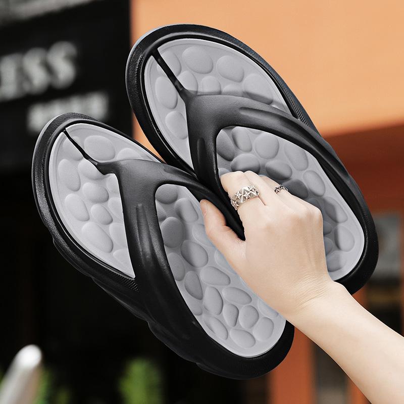 Fashion Men's Outdoor Indoor Thick Bottom Flip Flops Male Students Walking Casual Footwear Water Shoes