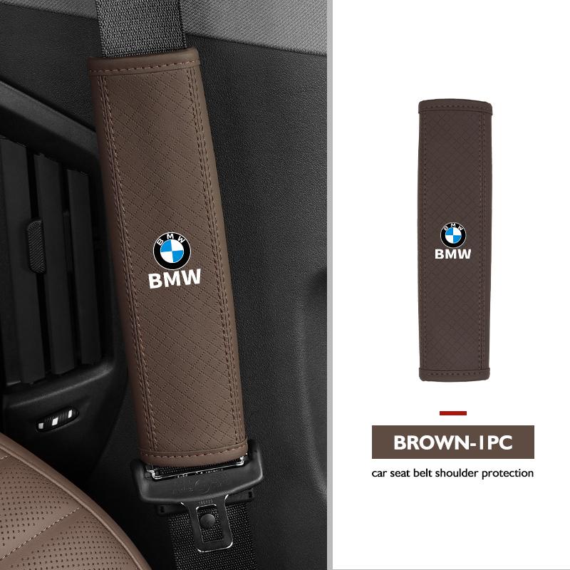 2025 Hot Leather Car Seat Belt Protector Pad Shoulder Strap Cover For BMW E90 E60 E46 E39 F30 F10 E87 X3 X4 X5 X1 G30 G20