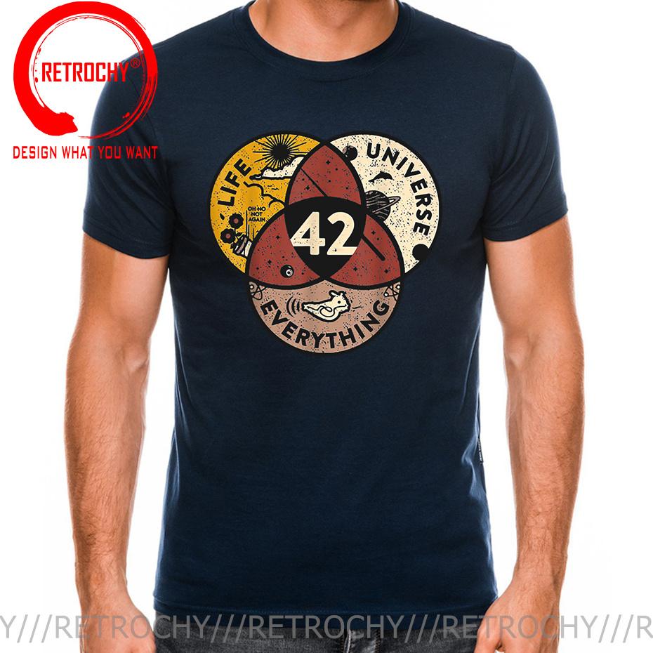 Men 42 The Answer To Life The Universe And Everything Douglas Adams T Shirt 100 Cotton Tops Crew Neck Tees Gift Idea TShirts