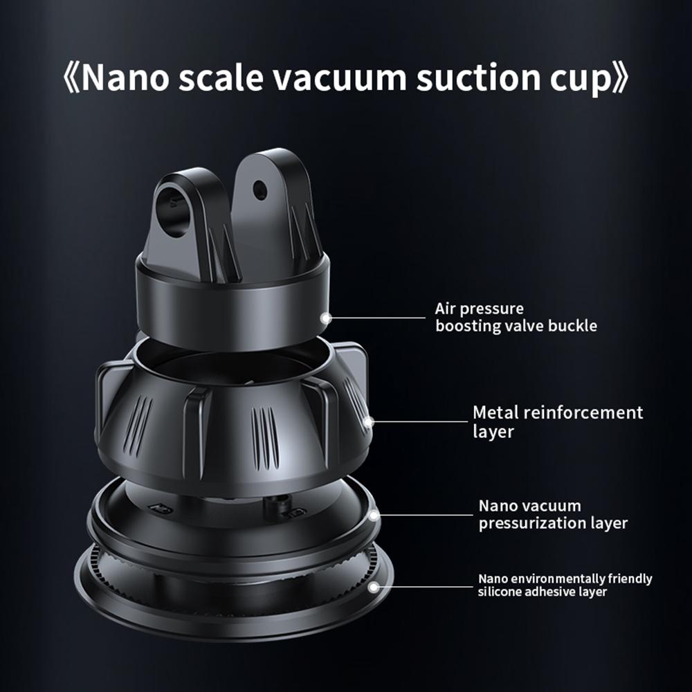 Car Phone Holder with Powerful Suction Cup Silicone Base for Dashboard and Windshield - Universal Navigation Phone Mount