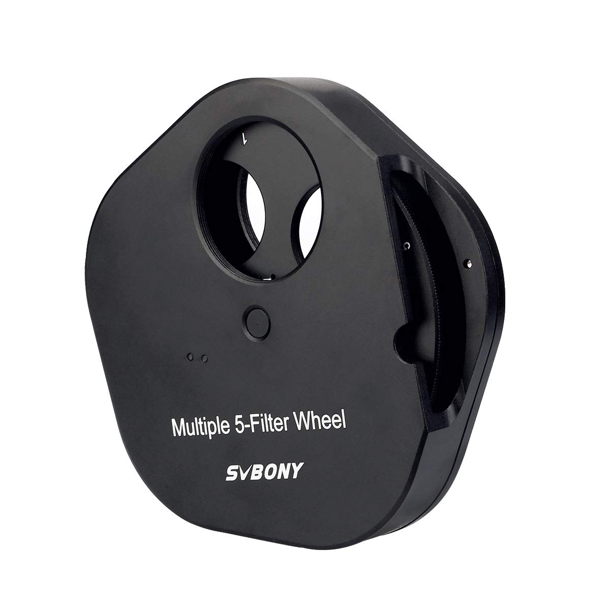 

SVBONY Колесо фильтров Дюйм Множественное 5-позиционное колесо фильтров Дюйм Колесо фильтров для телескопа Дюйм Адаптер окуляра Адаптер камеры T2 и стопорное кольцо 1.25 1.25