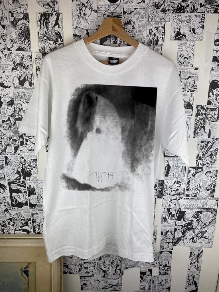 Ethel Cain Perverts Reprinted White Short Sleeve Tee QT8028