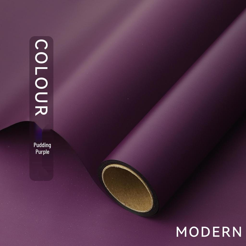 Korean Style Matte Floral Wrapping Paper - Morning Mist Roll, Skin-Feel, Waterproof.