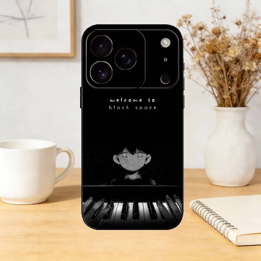 

Game Emotion O-Omori Hot Phone Case For iPhone 17,16,15,14,13,12,11 Plus,Pro,Max,Mini Silicone black Soft Cover iPhone16pro