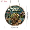 1pcs rural style "Welcome to My Garden" wooden wall art logo, suitable for home kitchens, gardens, and offices