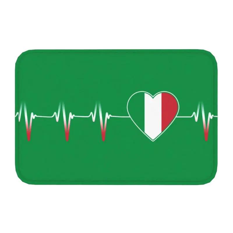 Tappetino Vintage Bandiera Italiana per Portiera Auto Tappetino Antiscivolo per Bagno Cucina Camera da Letto Balcone Ingresso Pavimento Tappeto