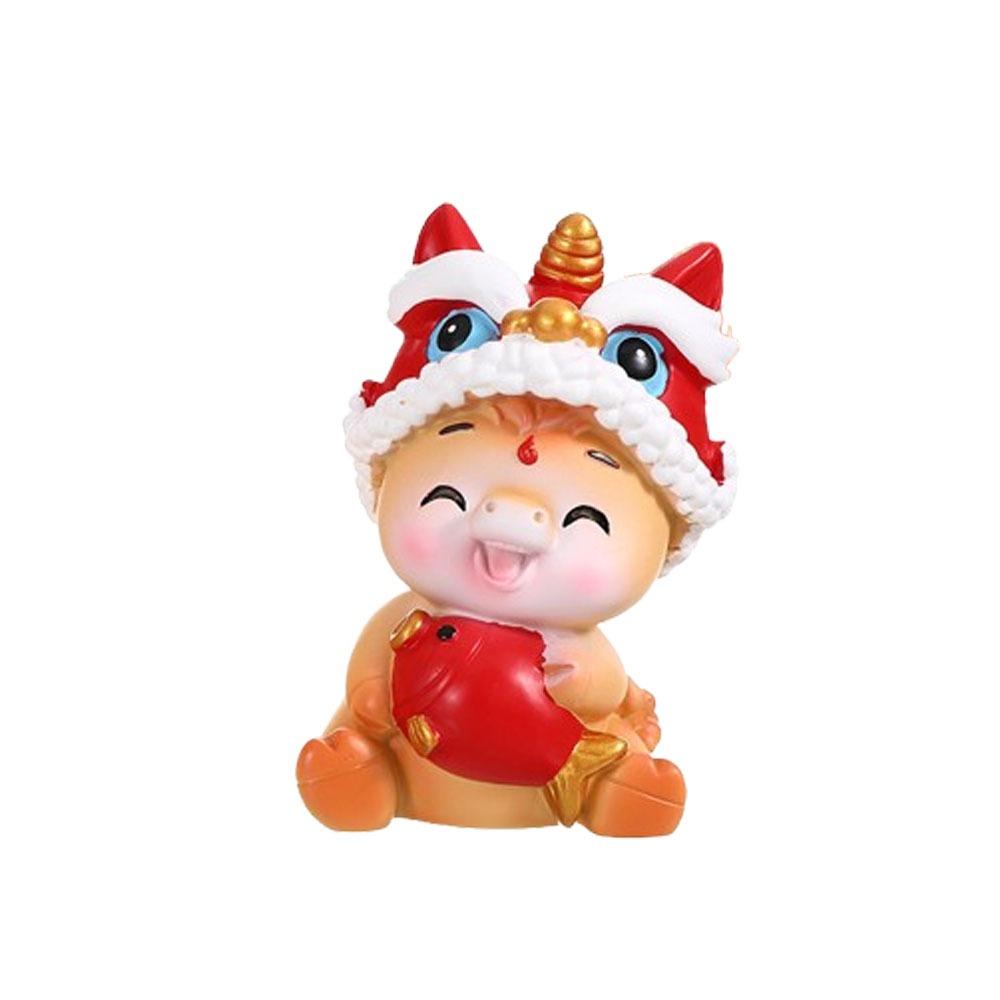 Cute 2026 Horse Year Mascot Resin Horse Figures Ornament Funny Horse Statue  Chinese New Year