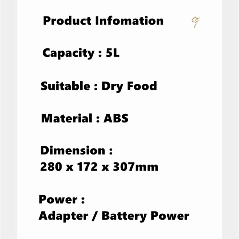 Tuya Automatic Pet Feeder 5L Large Capacity Stainless Steel Double Bowl Intelligentize Touch Panel APP Control Camera Pet Feeder