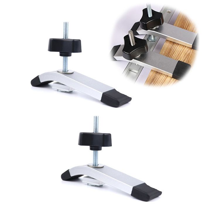 Pinces à serrage rapide pour rail en T - AIMOONSA - T-Track Clamp - Alliage d'aluminium - Filetage M8 - Argenté