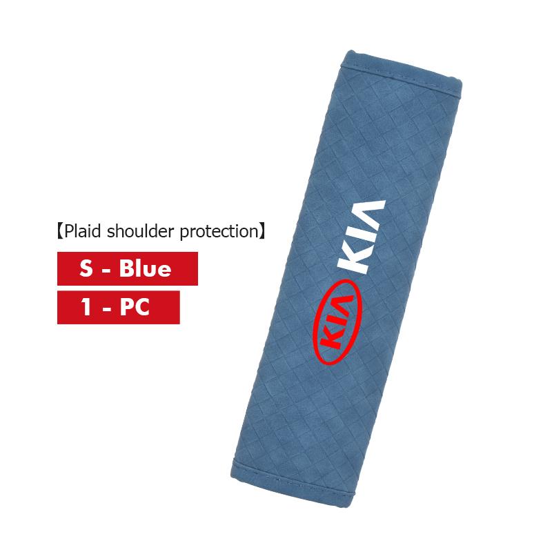 YQOF3 Leather Car Seat Belt Shoulder Pad Shoulder Strap Protection Pad For KIA Cerato Soul Venga Forte Spectra Sedona Niro Cadenza