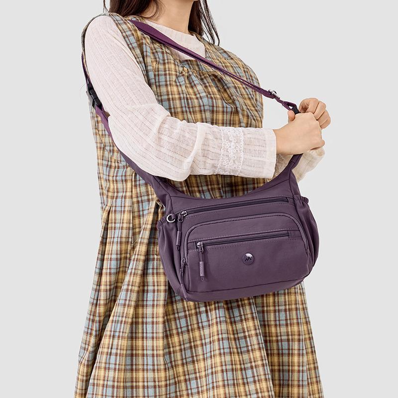 Multi-vakken Nylon Tas Pendelaar Multifunctioneel Schouder Crossbody Draagbaar Kleine Vierkante Tas
