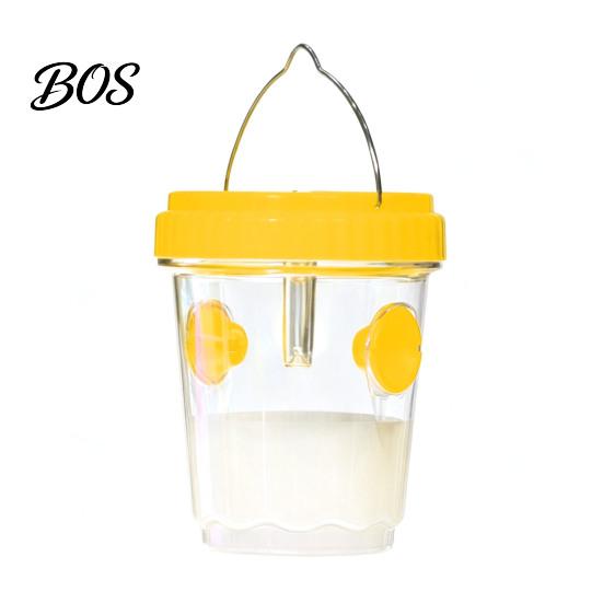 Ungiftiger Fluginsektenfänger Outdoor Solar Wespenfalle, Hängender Wasserdichter Hornissenfalle Eimer, Wiederverwendbare Gelbwesten Garten Schädlinge mit LED-Licht, für