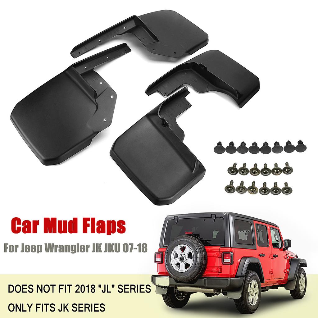 Buy 4X Car Mud Flaps Guards Splash Flares For Jeep Wrangler JK JKU 2007