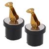 2PCS Brass Livewell Drain Plug 7/8in Boat Drain Plug Deck Plug for Livewell Sink Marine Environment
