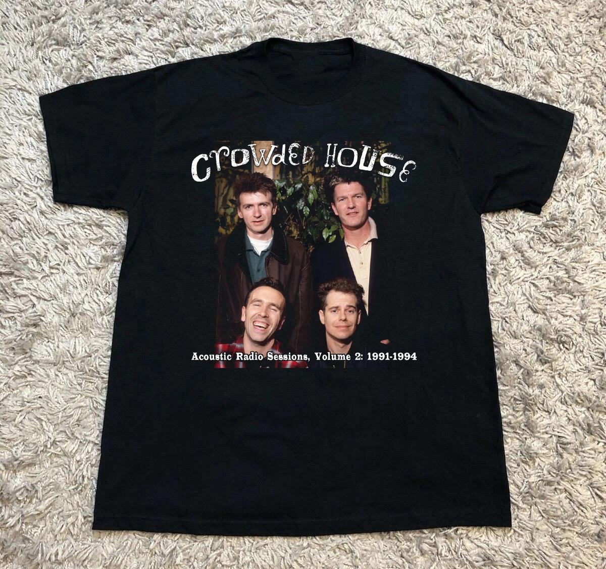 Crowded House Band Black Cotton Shirt All size S-5XL HL815 L