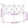 VidaXL Tête de lit métal noir 120 cm, tête de lit pour lit double, tête de lit noire,, tête de lit en métal 376533
