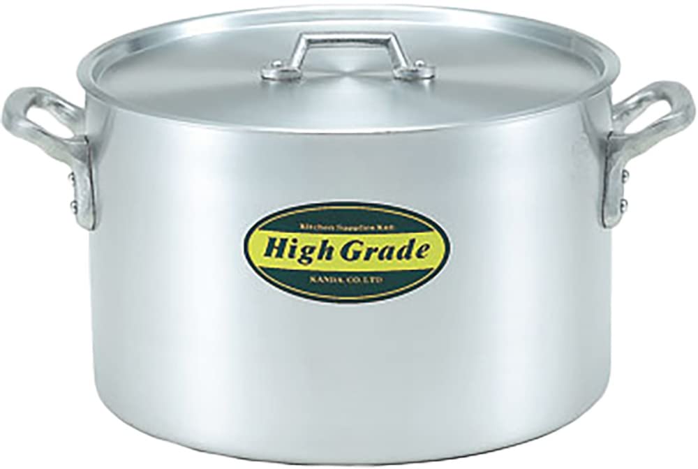 

Каструля Kanda 39 см виготовлена з алюмінію високого класу, напівкаструля, з мірною шкалою для комерційного використання 006204, (28л), Японія, черги, використання, ресторани,