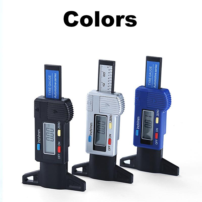 Digital Depth Gauge Caliper Tread Depth Gauge LCD Tire Tread Gauge for Car/Vehicle Tire 0-25mm Measuring Tool Car Tyre Repair