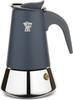 Italian Coffee Maker - PEZZETTI - STEELEXPRESS - Stainless Steel - 10 Cups - All Hobs Including Induction - Blue
