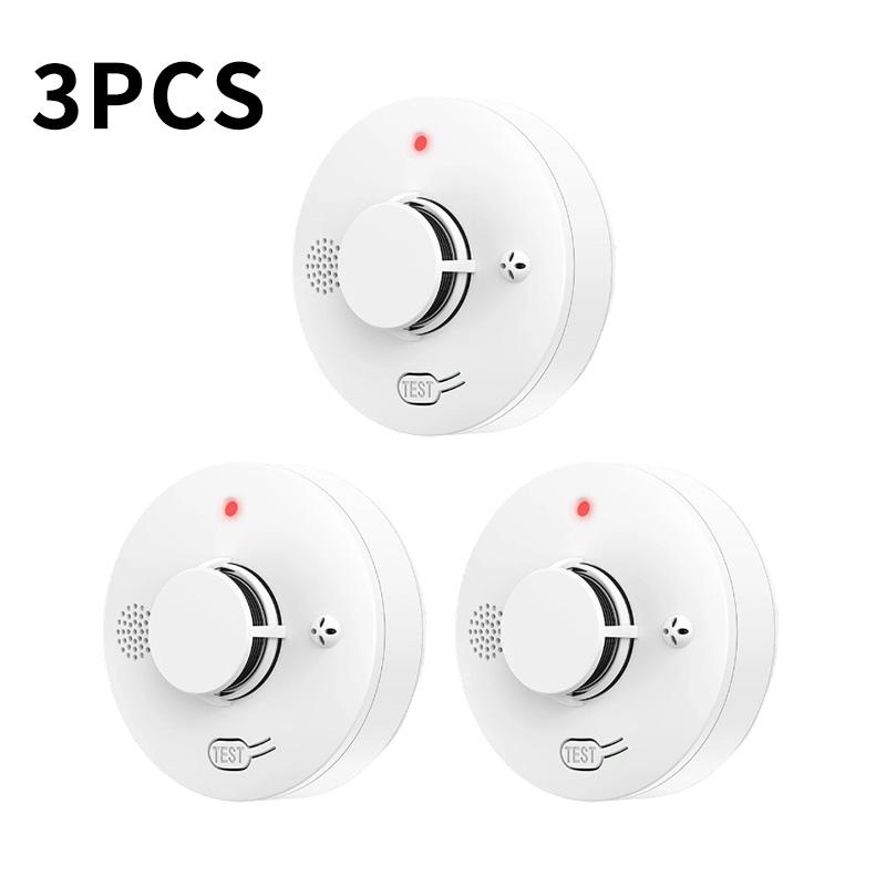Smoke Detector Fire Alarm 3C Certified High Sensitivity Photoelectric Smoke Alarm Home Security Fire Safety Early Warning System