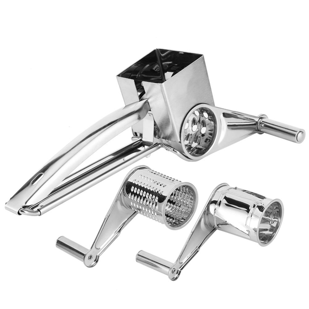Rotatable Hand Crank Cheese Grater Silver Cheese Cutter Slicer Rotary Cheese Grater Kitchen