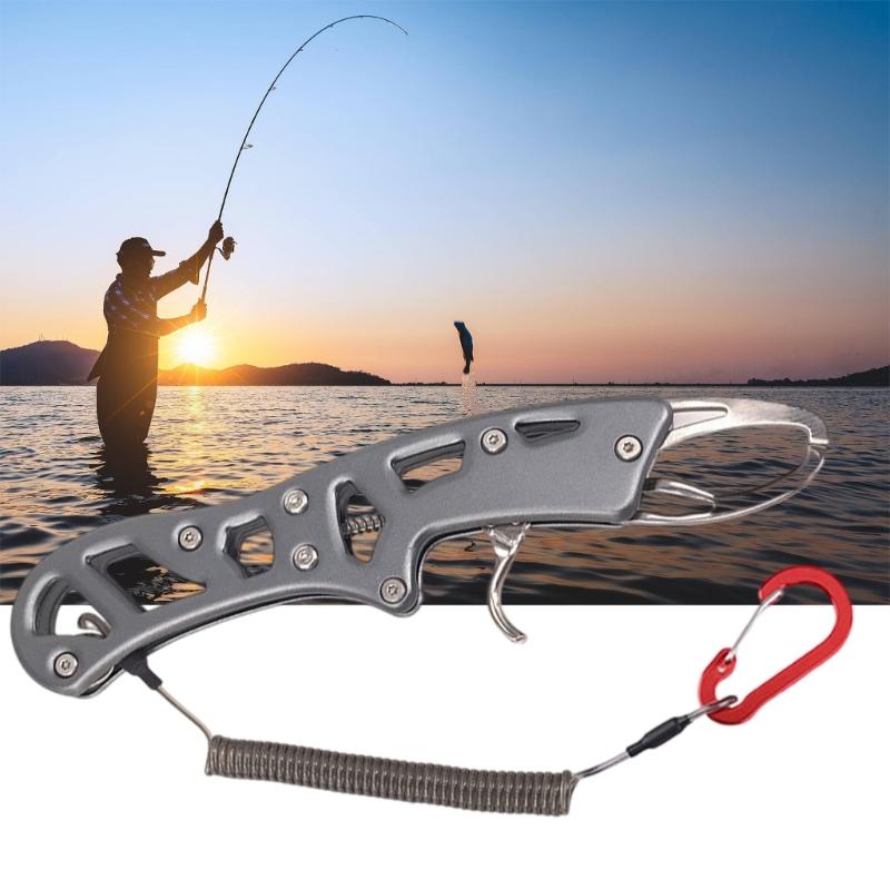 Fish Controllers Fish Tweezers Skidproof Fishing Lip Gripper Fish Lip Clamp Fish Clamp Fishing Flat Tweezers Tackle Tool