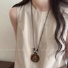 New Chinese Zen Ring Necklace for Women New Retro Chinese Style Long Pendant Sweater Chain Versatile Accessories