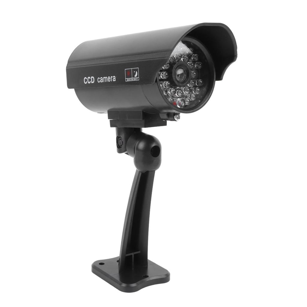 Dummy Falskt Sikkerhetskamera Røde Blinkende Lys Simulert CCTV-kamera Overvåkingssystem for