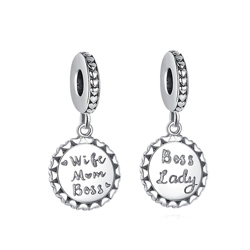 New925 Silver Family Heart-Shaped Bead Boy Girl Pendant Suitable For European Original Bracelet DIY Accessories ExquisiteJewelry
