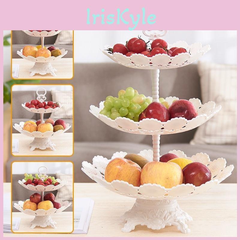 Creative Plate Europeanstyle Fruit Multilayer Threelayer Cake Stand Fashion Dried Fruit Snack Plate Candy Plate Modern Living Room Home