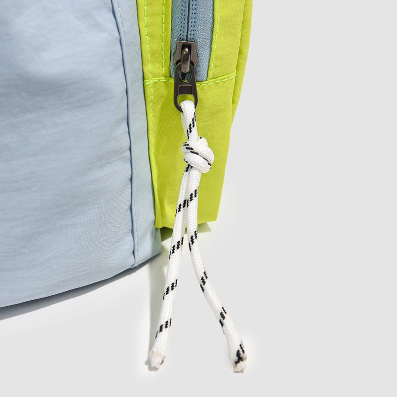 Fashion Woman Backpack 2025 Summer Waterproof Nylon Soft Handle Solid Multi-Pocket Travel Zipper Feminina Splicing Color School Bags Laptop Backpack