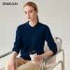 Zhaojun Women's 100% Cashmere Ribbed Cable Knit Sweater