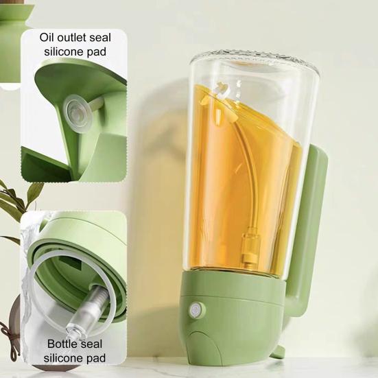 Oil Sprayer Bottle for Kitchen 2 In 1 Glass Oil Dispenser