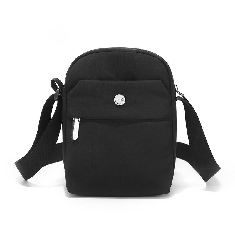 Lightweight Nylon Crossbody Bag with Front Flap Snap Closure Casual Mini Shoulder Purse for Daily Travel