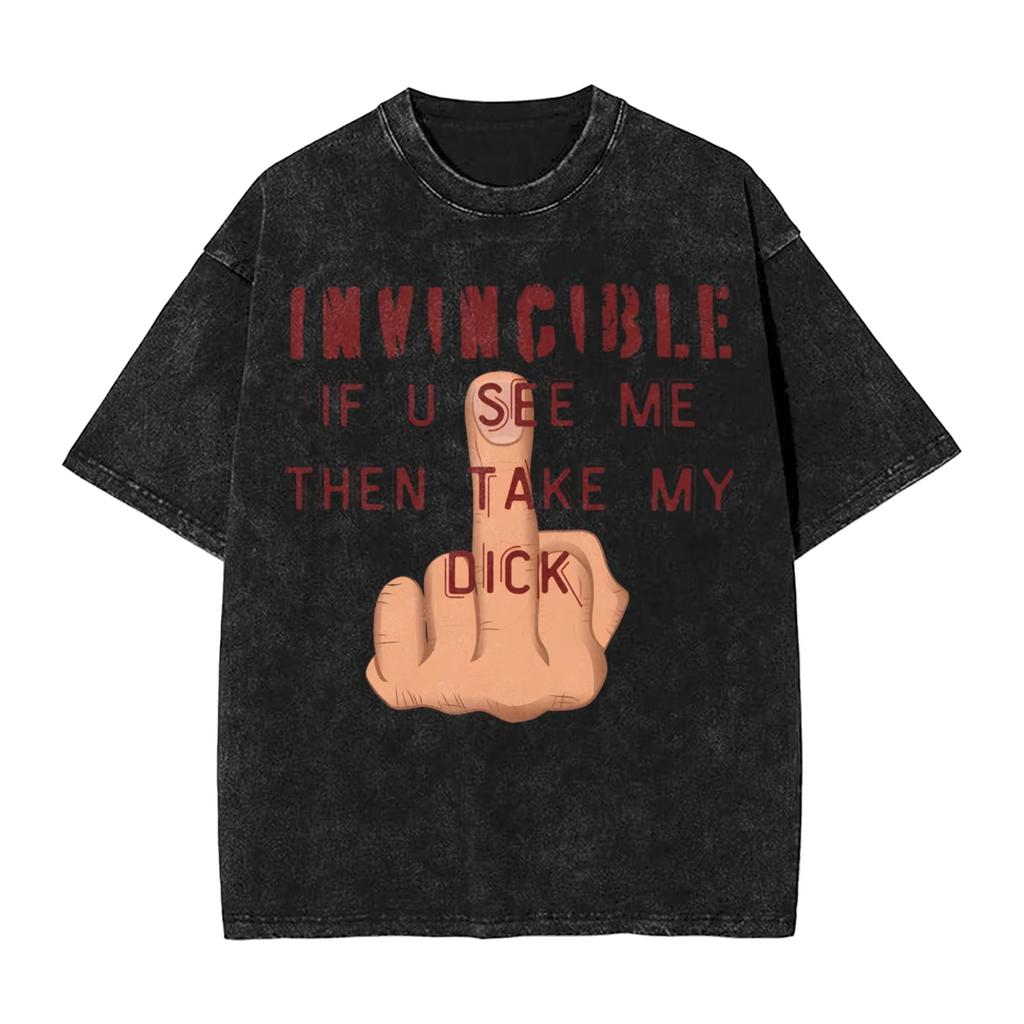 T-shirt Comic Battle Beast Invincible Hip Hop Cotone Lavato Oversize Vintage Uomo Donna T-shirt Lavata Oversize Unisex Harajuku alta qualità
