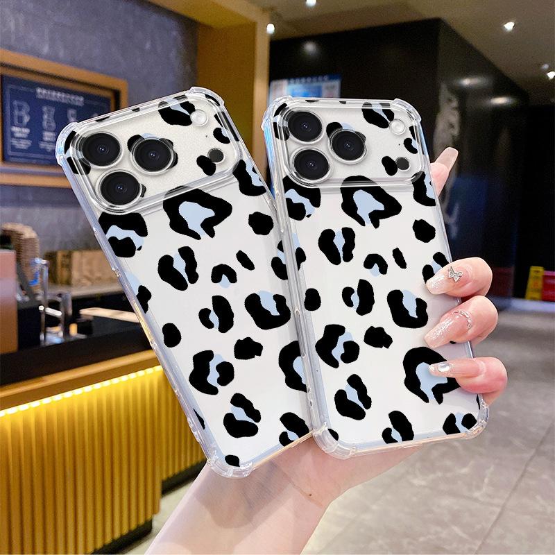 Mobile phone case list Leopard print is suitable for iPhone17pm transparent protective case Apple 16 simple 15 personalized mobile phone case