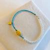 Lotus Blue Braided Bracelet Half Chain Rope String for Bead Women's Elegant White Fashion High-End